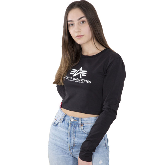 Alpha Industries Γυναικεία μακρυμάνικη μπλούζα Basic Cropped Longsleeve